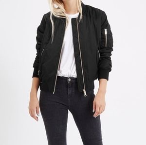 Topshop black bomber jacket